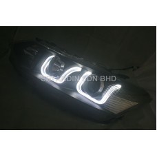 Toyota Vios 14- Black Projector Headlamp w Bar